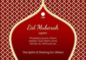 red background with checkered pattern for eid al adha celebration vector