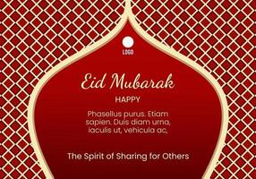 red background with checkered pattern for eid al adha celebration vector