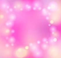 Abstract vector pink bokeh background. Soft festive lights