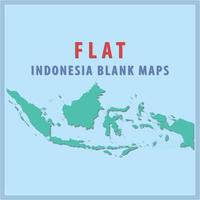 diseño plano indonesia mapas en blanco vector
