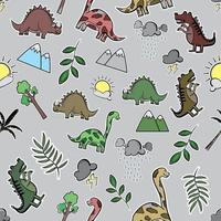 New model of classification  Dinosaurs Seamless Pattern vector
