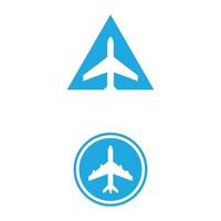 Plantilla de logotipo de diseño de ilustración de vector de icono de avión