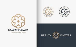 hair beauty salon badge logo design vector
