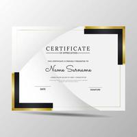 certificate template modern of appreciation template vector