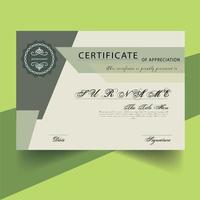 certificado comercial de diseño de reconocimiento vector