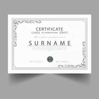 Hand Drawn Ornamental Certificate Design vector