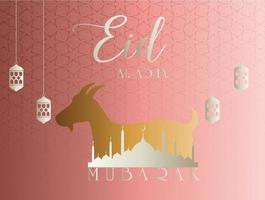 diseño de eid al adha mubarak vector