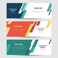 set of horizontal banner for advertising vector