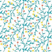 seamless pattern of flower and leaves for fabric vector