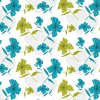 seamless pattern of flower and leaves for fabric vector