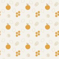 seamless background with oranges vector