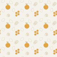 seamless background with oranges vector