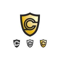 c logo y vitamina y fuente c carta identidad y diseño de negocios vector