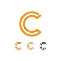 c logo y vitamina y fuente c carta identidad y diseño de negocios vector