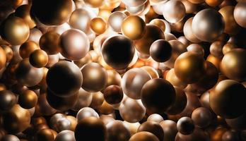 gold spheres background photo