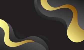 Abstract Black Fluid Wave Background vector