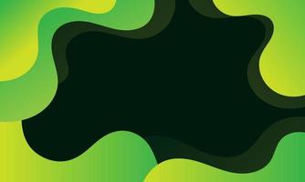 Abstract Green Fluid Wave Background vector