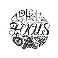 April Fools Day Lettering vector