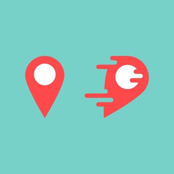 Red Pointer on Map vector