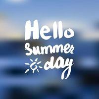 Hello Summer Lettering vector