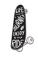 Skateboard inspirational lettering vector