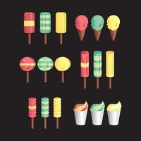 Vector set of ice-creams