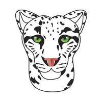 gato salvaje, irbis, leopardo, barras de nieve vector