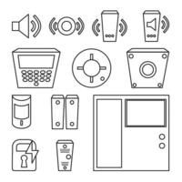 Vector simple set of detectors icons