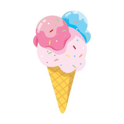 Realistic ice cream on white background - Vector