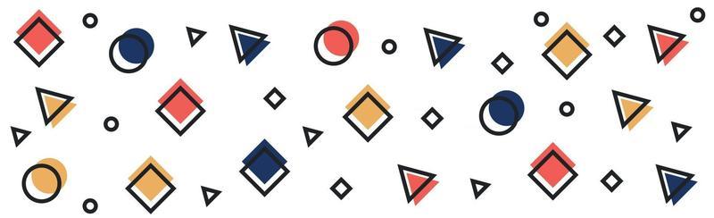 Abstract background with different geometric shapes - illustration