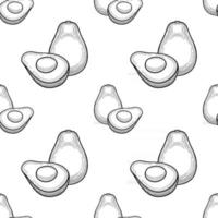 avocado seamless pattern vector