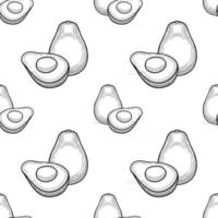 avocado seamless pattern vector