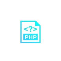 icono de vector de código php