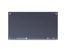 video player interface design, vector ui