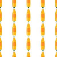 Illustration on theme seamless beer glass bottles with lid for brewery vector