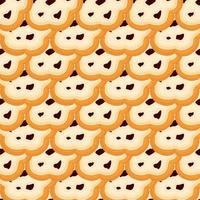 big set identical biscuit, kit colorful pastry cookie vector