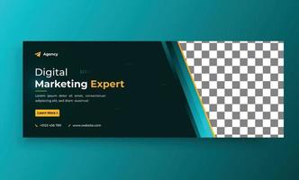 digital marketing expert cover template pro vector