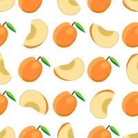 Illustration on theme big colored seamless apricot vector