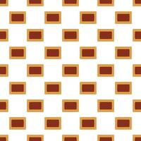 big set identical biscuit, kit colorful pastry cookie vector