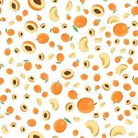 Illustration on theme big colored seamless apricot vector