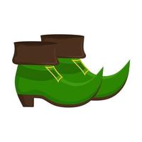 St. Patrick's shoes. Flat cartoon vector illustration isolated