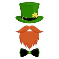 Vector illustration of St.Patrick's Day, isolated white background.