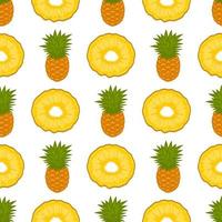 Illustration on theme big colored seamless pineapple vector