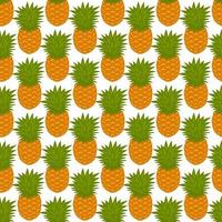 Illustration on theme big colored seamless pineapple vector