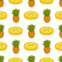 Illustration on theme big colored seamless pineapple vector