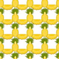 Illustration on theme big colored seamless pineapple vector