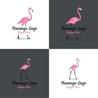 Flamingo logo collection vector