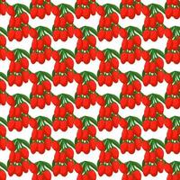 Illustration on theme big colored seamless goji vector