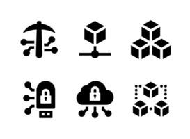 Simple Set of Cryptocurrency Related Vector Solid Icons