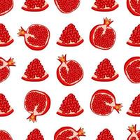 Theme big colored seamless pomegranate vector